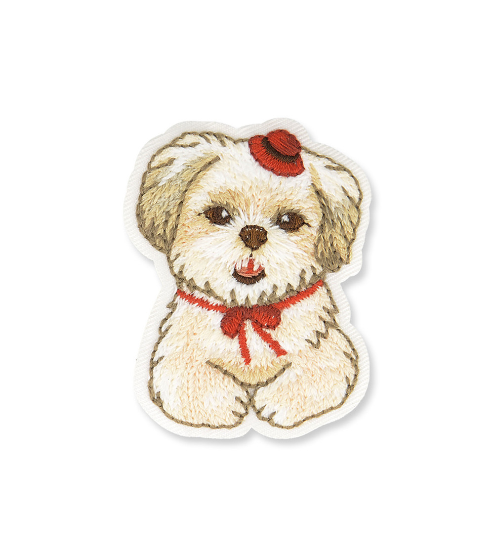 Set of 3 puppy iron-on patches 5x6cm