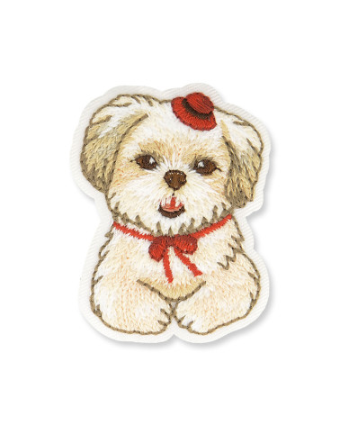Set of 3 puppy iron-on patches 5x6cm