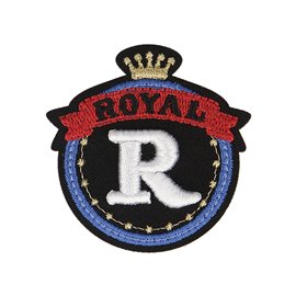 Lot de 3 écussons thermocollants badge royal R Royal 5cm