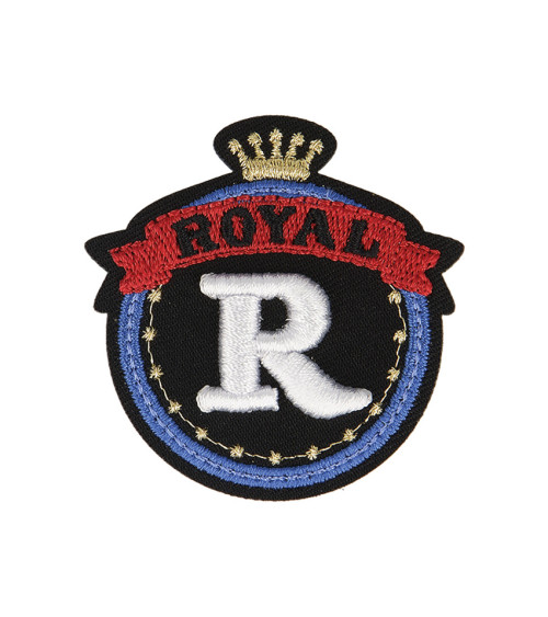 Lot de 3 écussons thermocollants badge royal R Royal 5cm