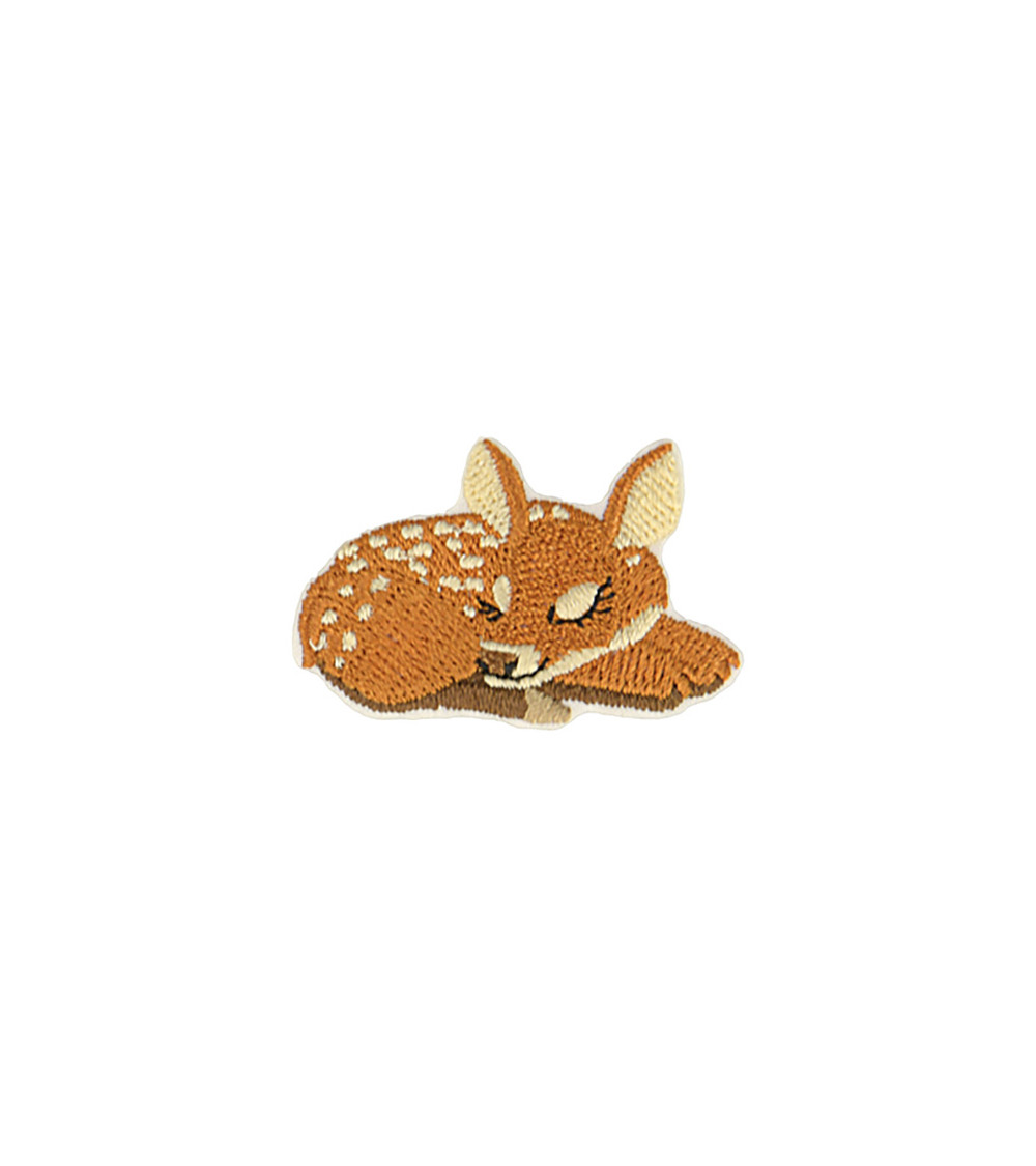 Set of 3 sleeping deer iron-on patches