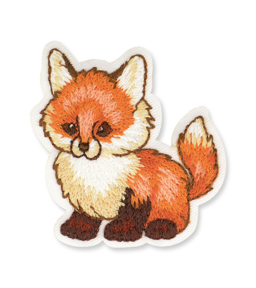 Lot de 3 écussons thermocollants renard 5x6cm