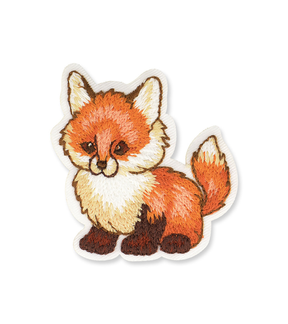Set of 3 fox iron-on patches 5x6cm