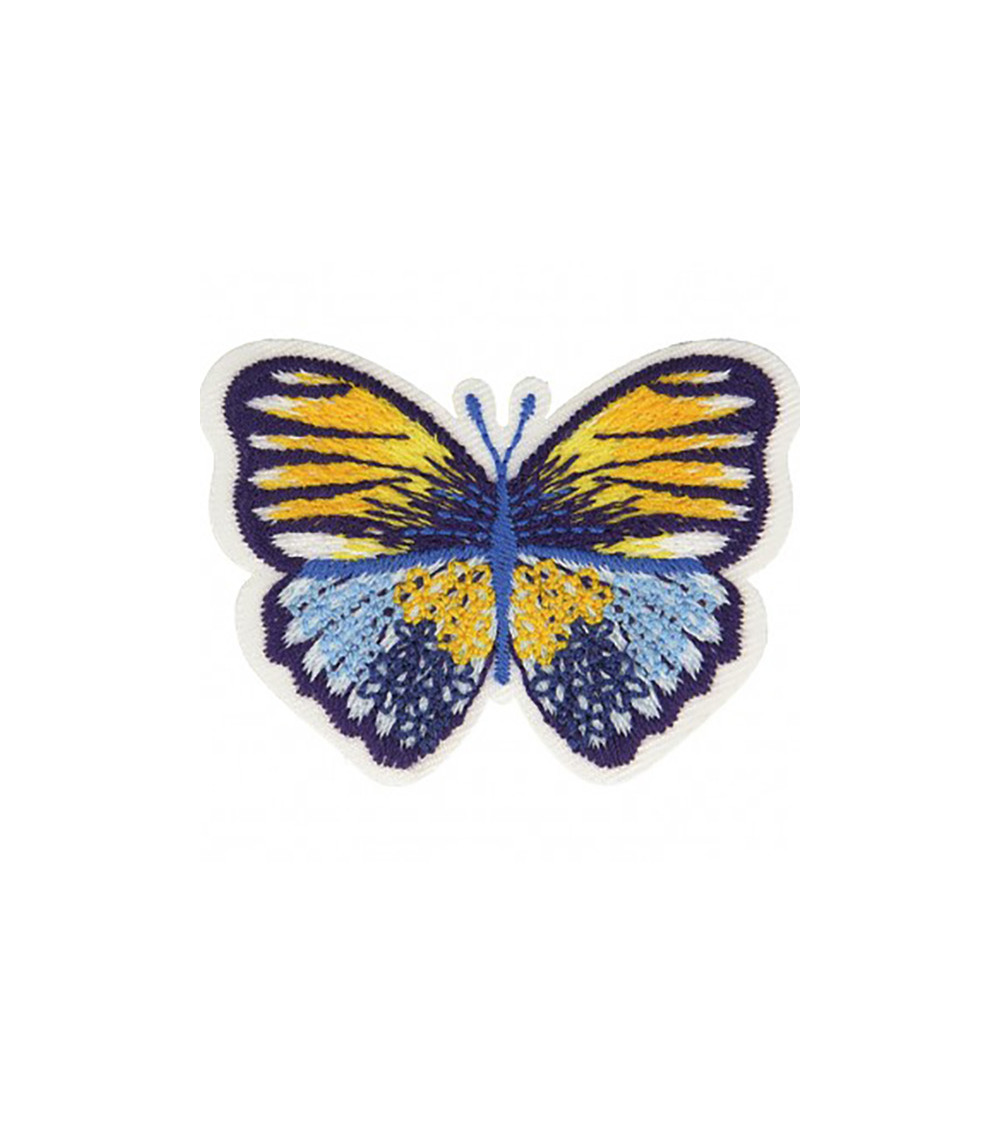 Lot de 3 écussons thermocollants papillon 4x5cm