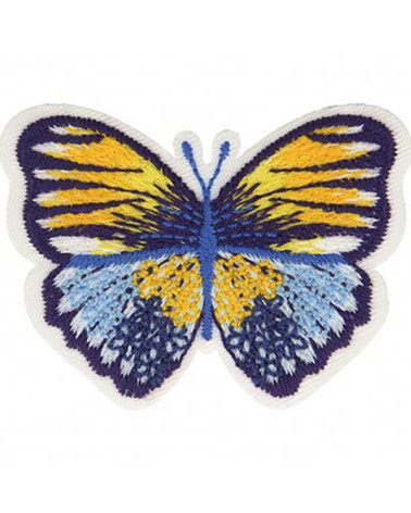 Set of 3 butterfly iron-on patches 4x5cm