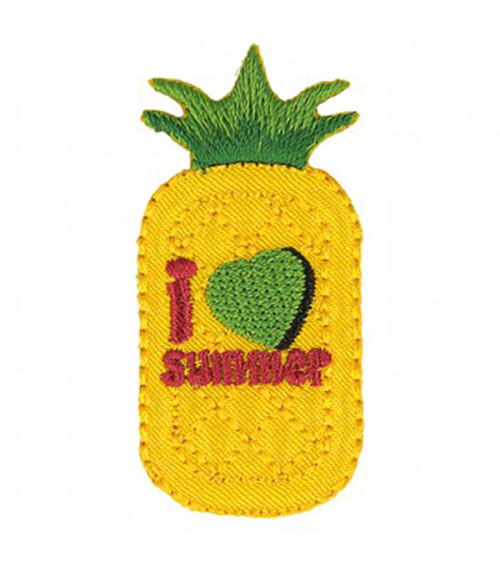 Set of 3 pineapple iron-on patches 2.5x5cm