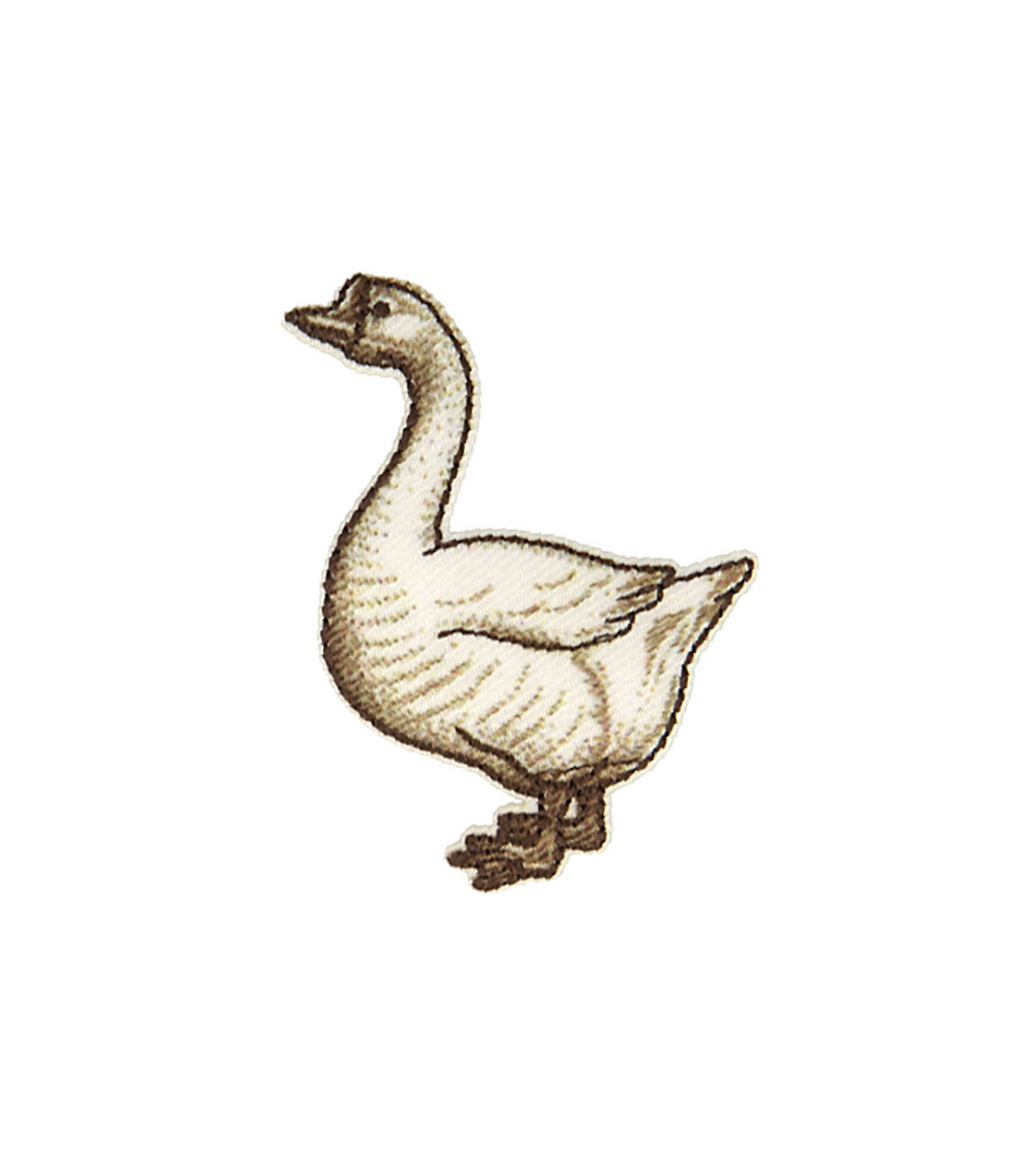 Set of 3 goose iron-on patches 3.6cm x 4.6cm