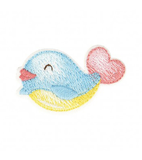 Set of 3 whale iron-on patches 4x3cm