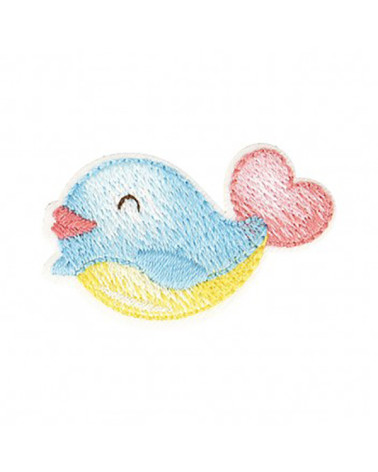 Set of 3 iron-on whale badges 4x3cm