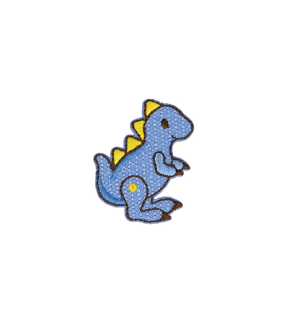 Set of 3 iron-on dinosaur toy badges 3x4cm