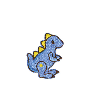 Set of 3 iron-on dinosaur toy badges 3x4cm