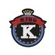 Lot de 3 écussons thermocollants badge royal K King 5cm