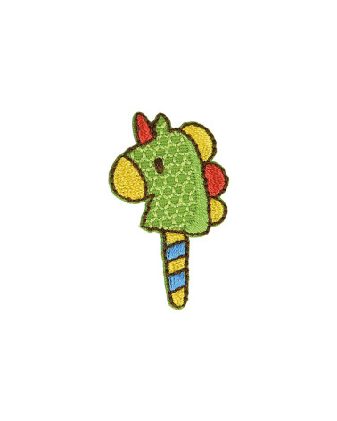 Lot de 3 écussons thermocollants jouet licorne 2x4cm