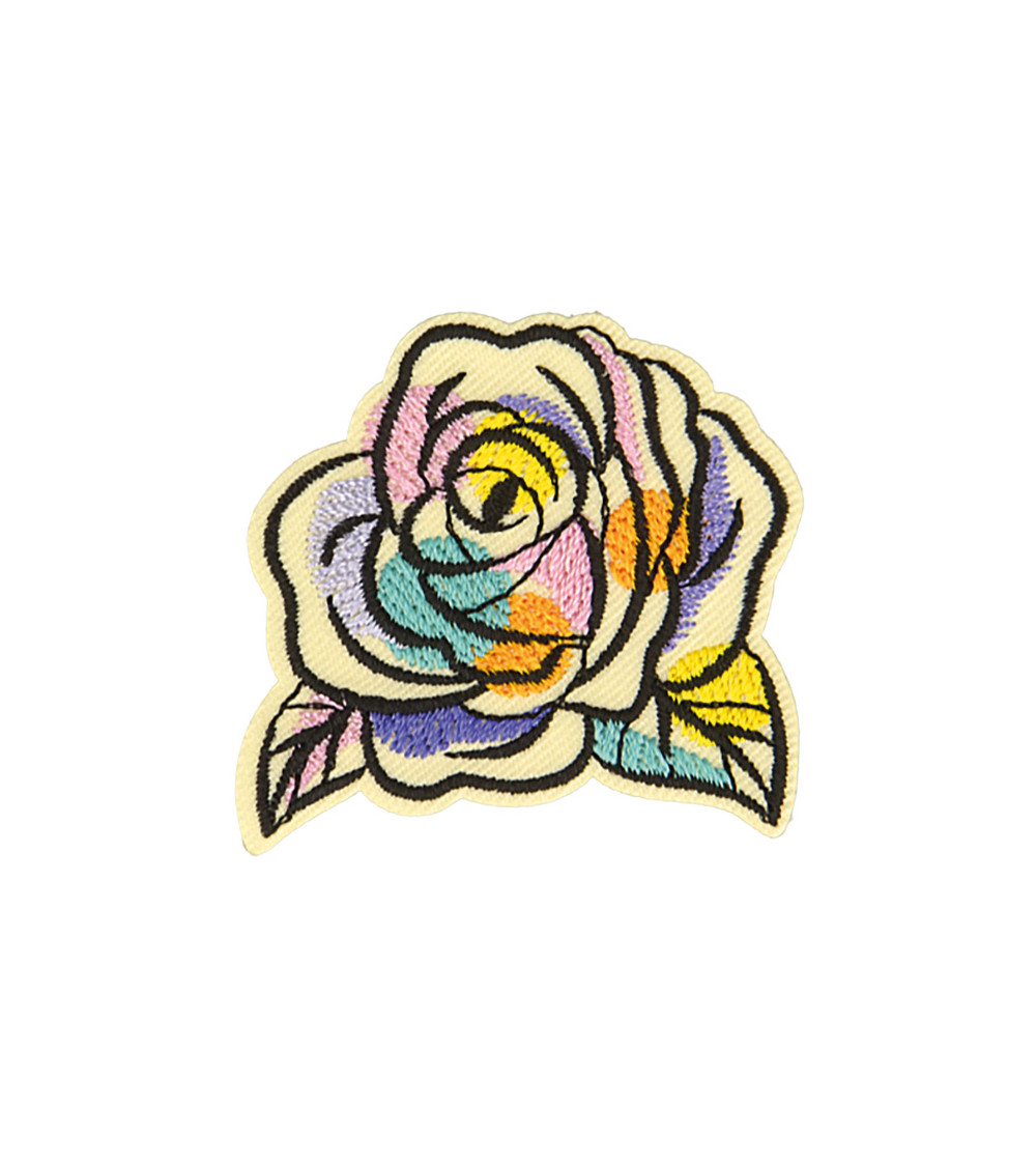 Set di 3 toppe termoadesive di colore rosa naturale 5 cm x 4,7 cm