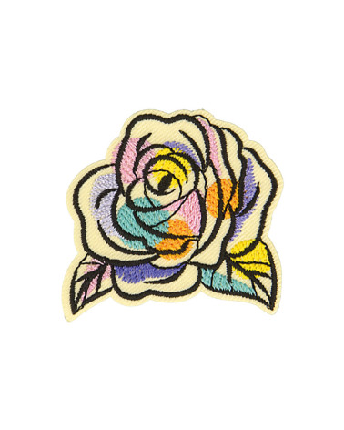Lot de 3 écussons thermocollants couleur nature rose 5cm x 4,7cm