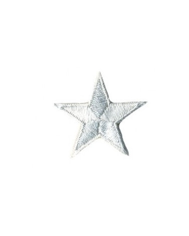 Set of 3 gray star iron-on patches 3cm