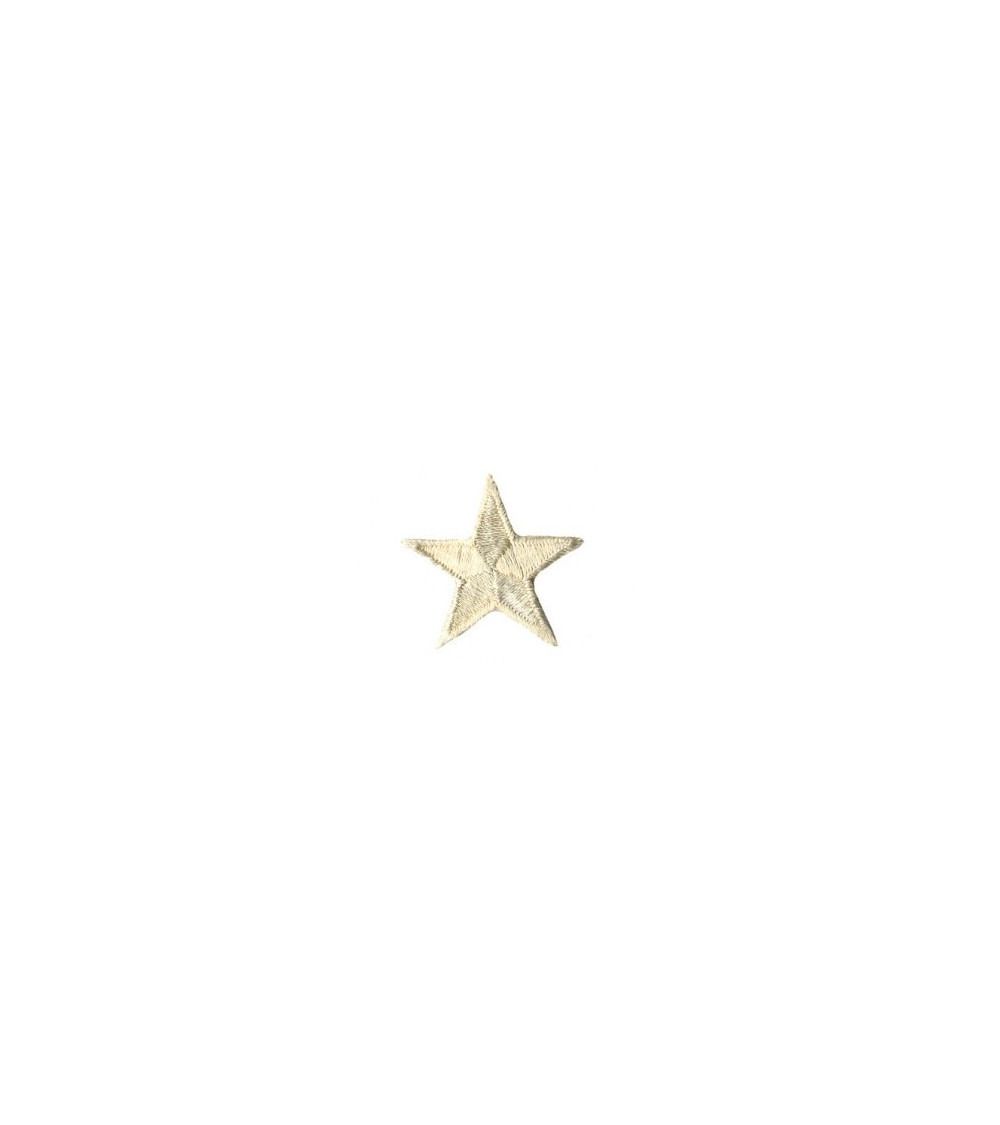 Set di 3 toppe termoadesive stella beige 3 cm