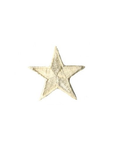 Set di 3 toppe termoadesive stella beige 3 cm