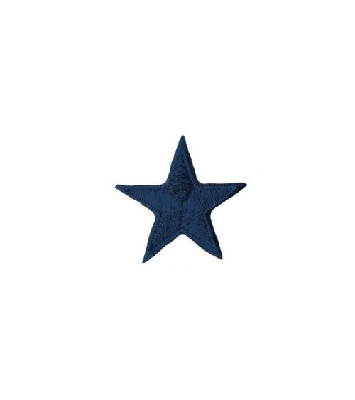 Set of 3 blue star iron-on patches 3cm