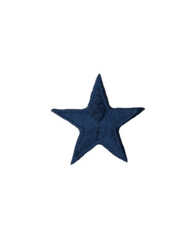 Set of 3 blue star iron-on patches 3cm