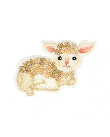 Set of 3 iron-on sheep badges 4x5cm