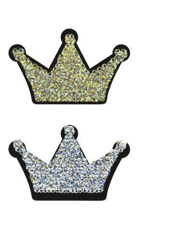 Reversible sequin iron-on badge 8x5cm