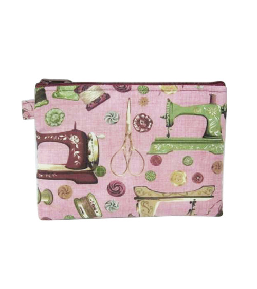 Makeup pouch 16cmx21cm pink stitching