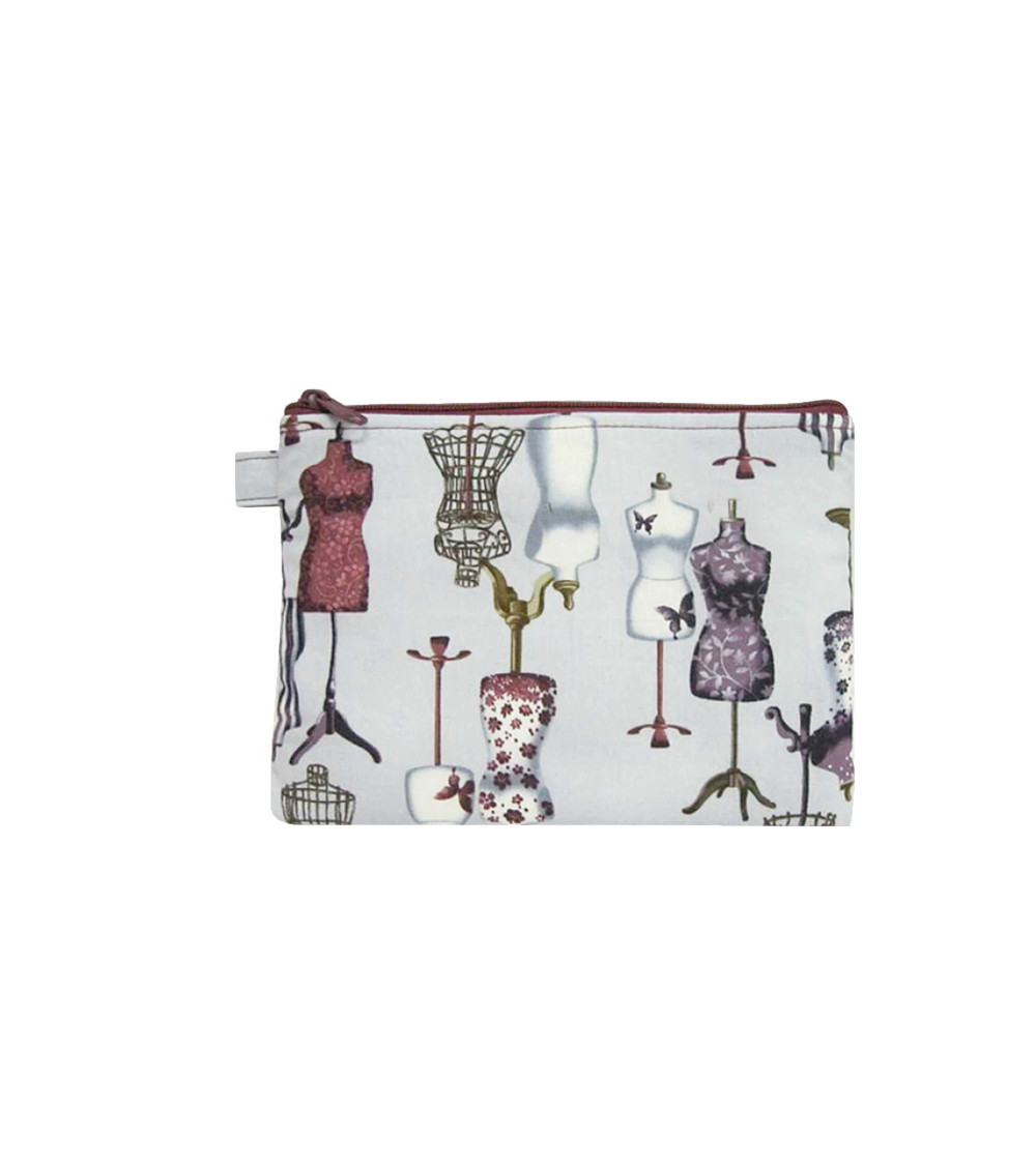 Pochette maquillage 16cmx21cm mannequins gris