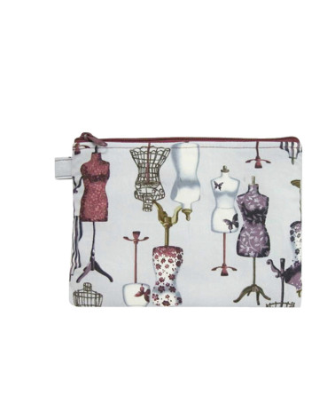 Custodia per trucco manichini grigi 16 cm x 21 cm
