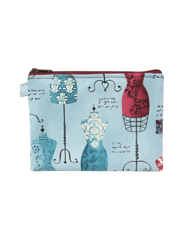 Make-up-Beutel 16cmx21cm blaue Schaufensterpuppen