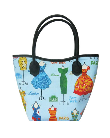 Borsa couture 31cmx22cmx11cmx18cm manichini blu