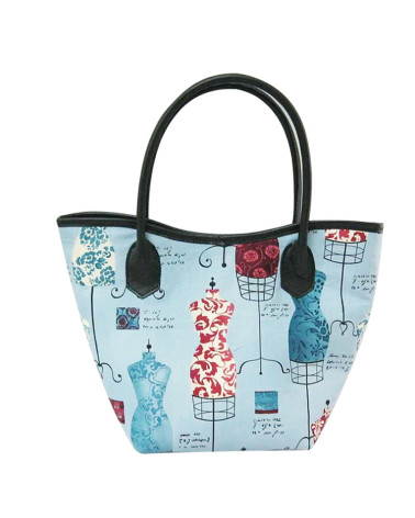 Sewing bag 31cmx22cmx11cmx18cm blue mannequins