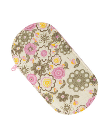 Pochette couture 15,5cm x 8cm fleurs