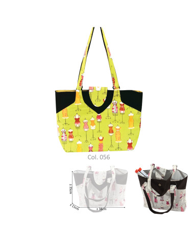 Sewing/knitting bag 35cmx11cmx38cm anise couture