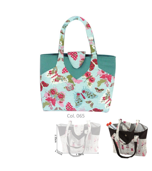 Sewing/knitting bag 35cmx11cmx38cm blue floral