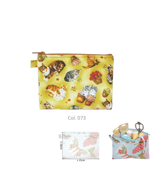 Make-up-Beutel 16cmx21cm Katzen