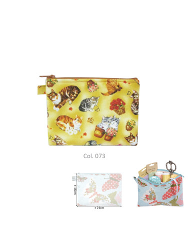 Custodia per il trucco 16 cm x 21 cm gatti