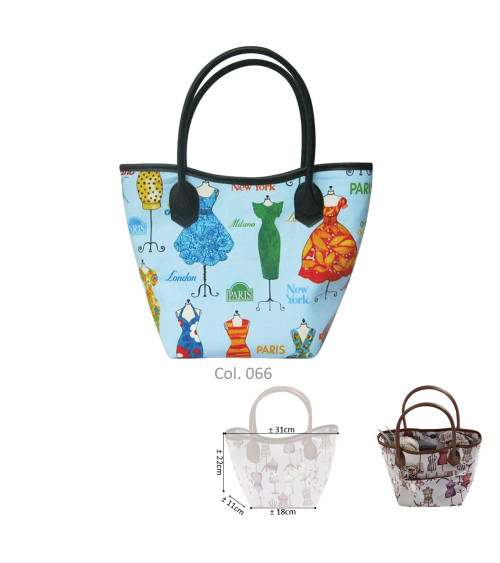 Borsa couture 31cmx22cmx11cmx18cm manichini blu