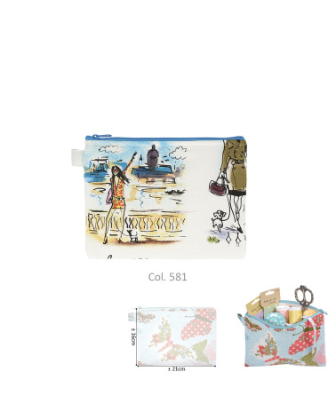 Holiday makeup pouch