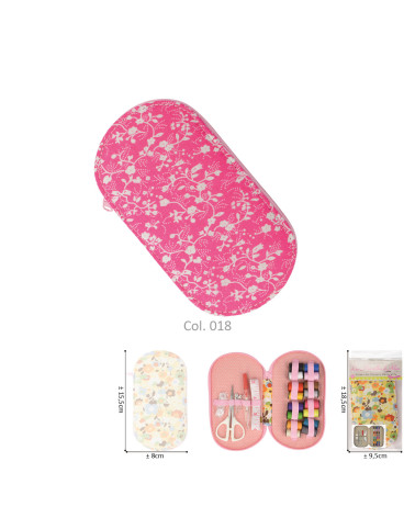 Custodia da cucito 15,5 cm x 8 cm fucsia