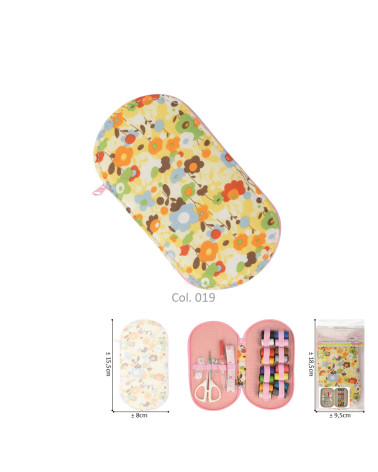 Custodia da cucito 15,5 cm x 8 cm fiori