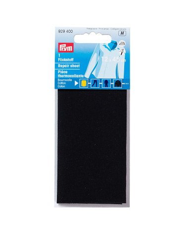 PRYM Pièce thermocollante coton 12x45 cm noir
