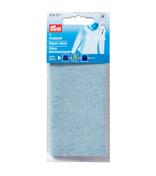 PRYM Pièce thermocollante coton 12x45 cm bleu clair