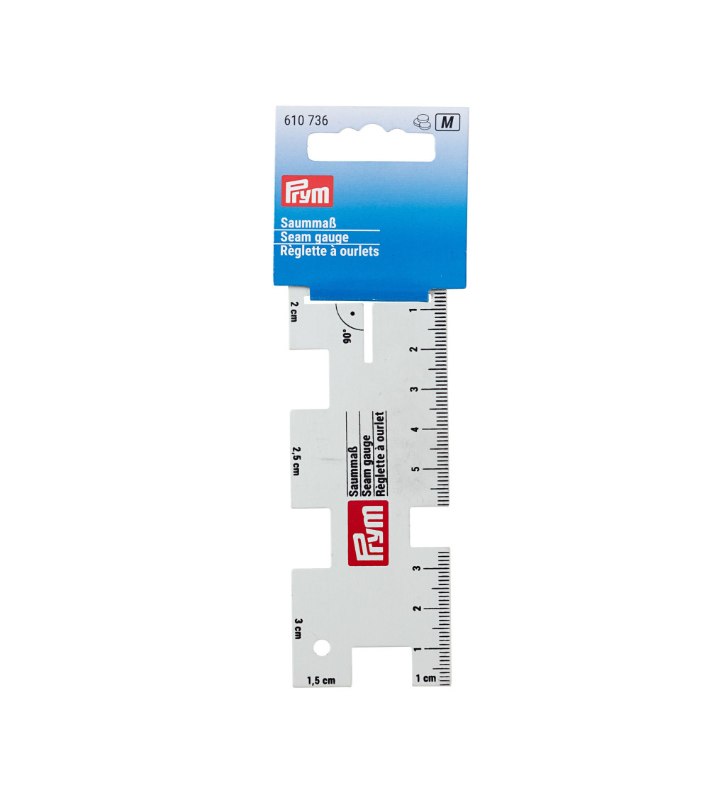 PRYM Metal hemming ruler
