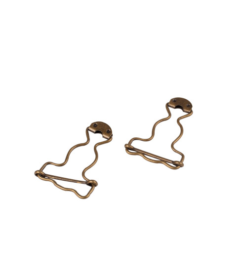 BOHIN Lot de 2 boucles de salopette 32mm bronze