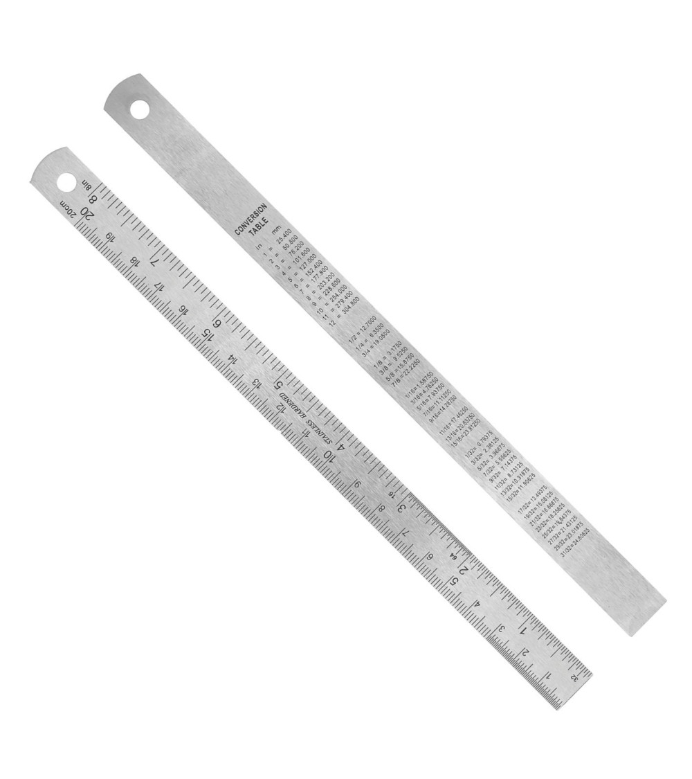 Righello extra piatto in metallo 20 cm