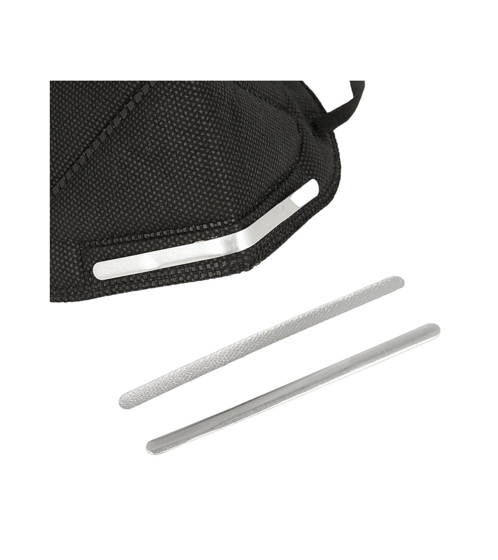 Lot de 200 barres de nez thermocollant pour masque 90x5mm en aluminium Lot de 200 barres de nez thermocollant pour masque 90x5mm en aluminium