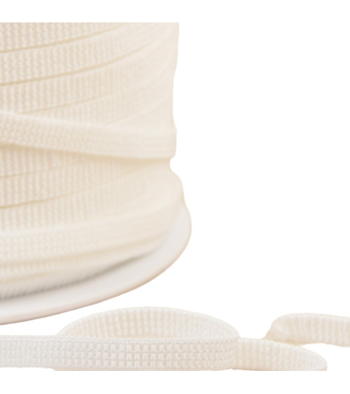 Spool 250 meters flat white elastic 6mm Made In France without Latex (latex free) hypoallergenic Oeko Tex