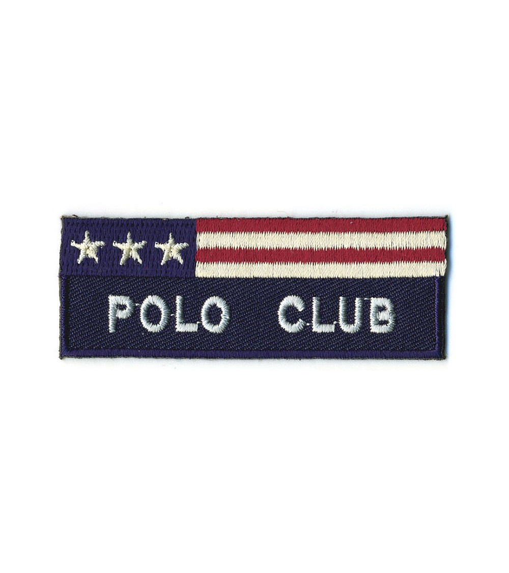 Écusson thermocollant Polo Club bleu