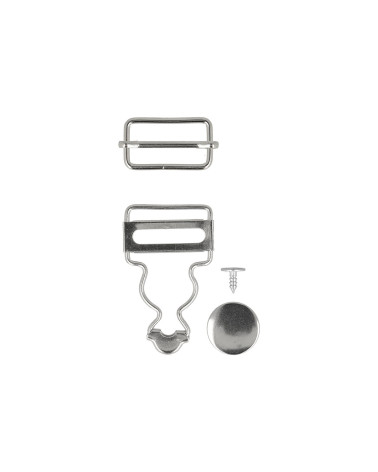 2 silberne 25-mm-Gesamtschnallen